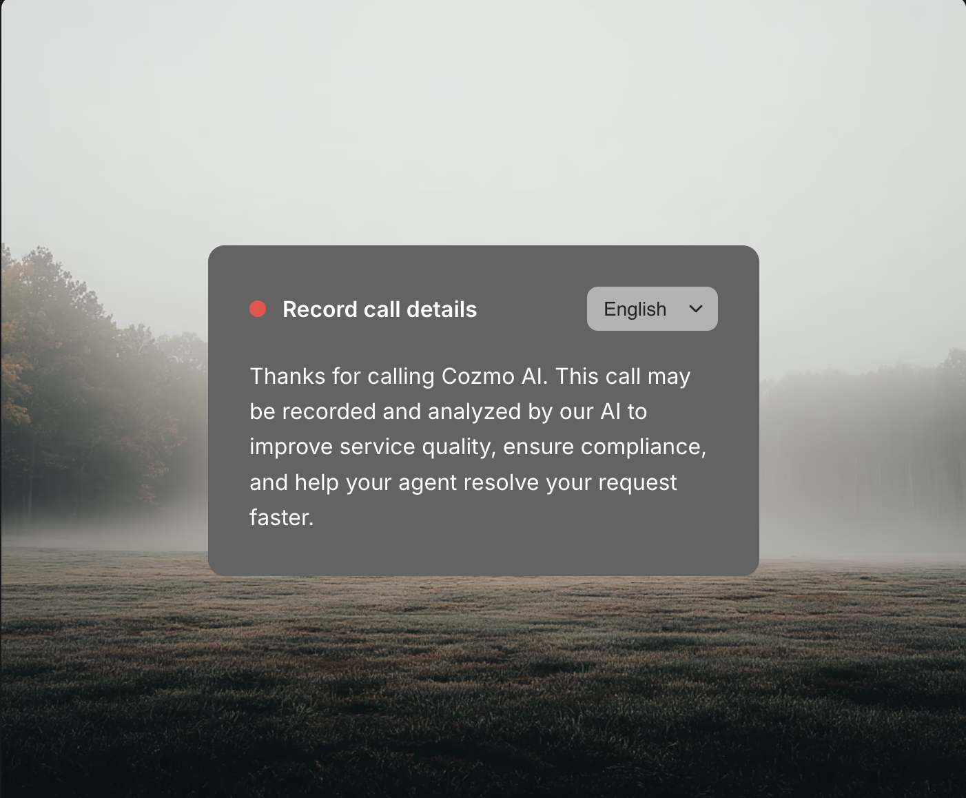 Call intelligence overlay